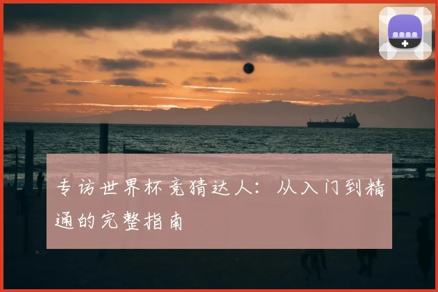 专访世界杯竞猜达人:从入门到精通的完整指南