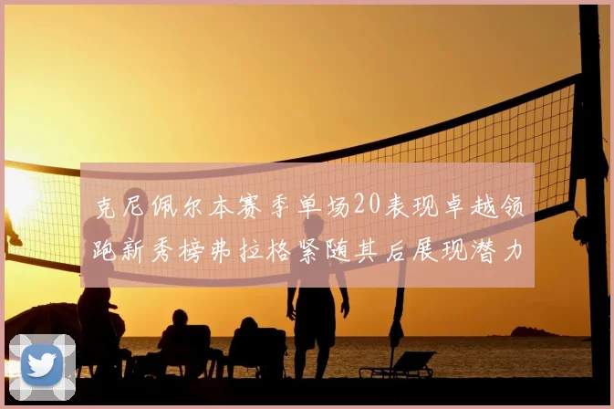 克尼佩尔本赛季单场20表现卓越领跑新秀榜弗拉格紧随其后展现潜力